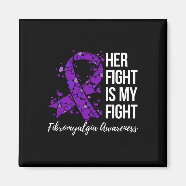 Kampen är min medvetenhet om Fibromyalgia 2 Magnet (Framsidan)