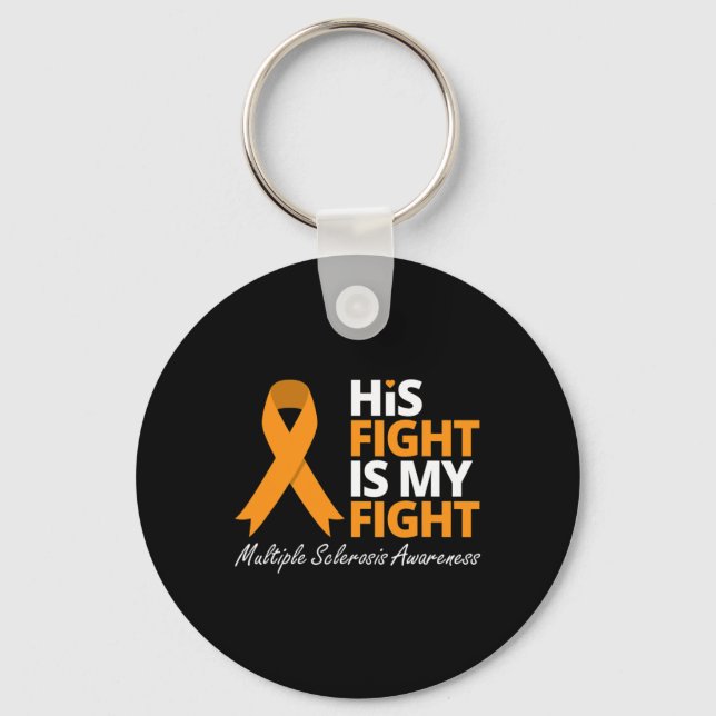 Kampen är min Orange Ribbon Nyckelring (Framsida)