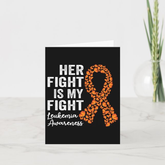 Kampen är mitt stöd för Leukemia Awarenes i kampen Kort (Framsida)