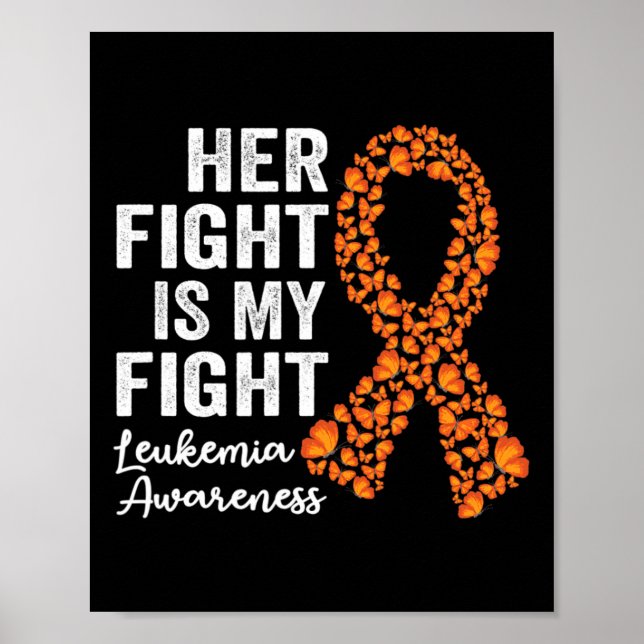 Kampen är mitt stöd för Leukemia Awarenes i kampen Poster (Framsidan)