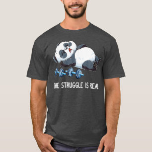 Kampen är Real Deadlift Funny Panda T Shirt