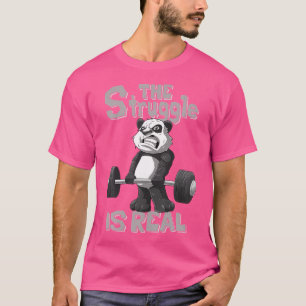Kampen är riktig Panda Shirt Bodybuilding Weig T