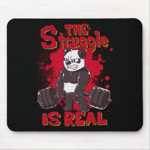 Kampen är sann Panda Shirt Fitness Gym Bodyb Musmatta