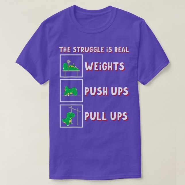 Kampen är verklig dosinosaur rex passet Weightlift T Shirt (Design framsida)
