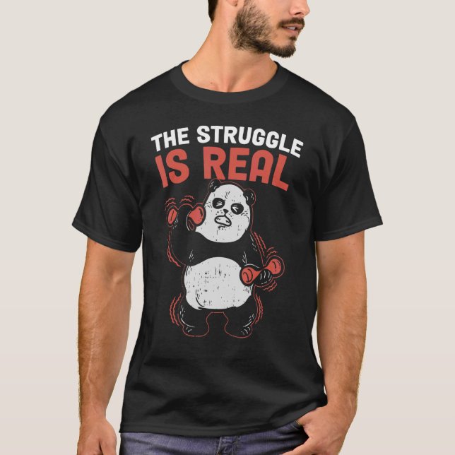 Kampen är verklig panda t shirt (Framsida)