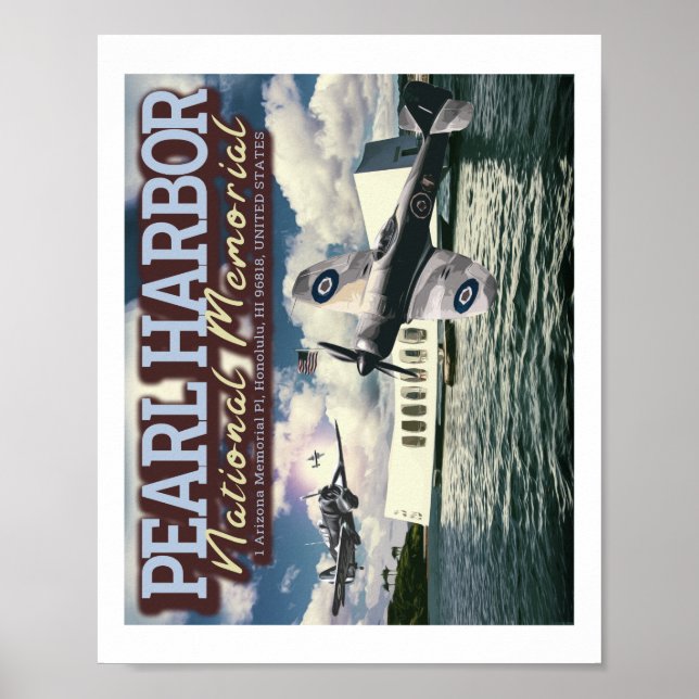 KAMPEN FLYGPLAN - PEARL HARBOR NATIONAL MEMORIAL POSTER (Framsidan)