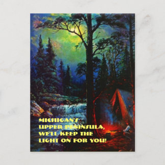 KAMPEN I MICHIGANS ÖVRE PENINSULA-MILJÖPOSTKORT VYKORT