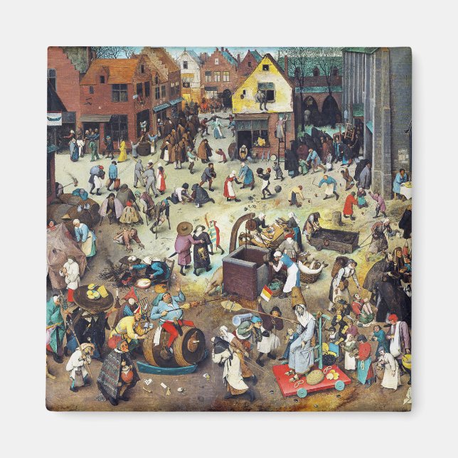Kampen mellan karneval och utlånat, Bruegel Magnet (Framsidan)