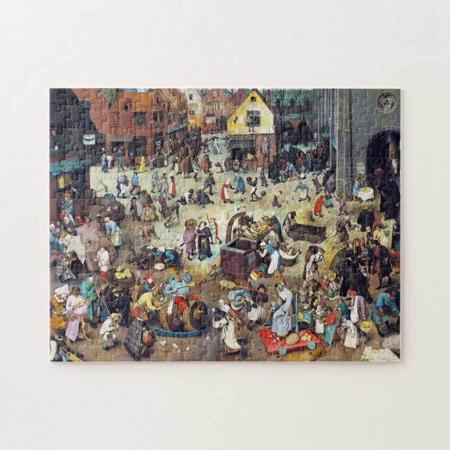 Kampen mellan karneval och utlånat, Bruegel Pussel (Horisontell)