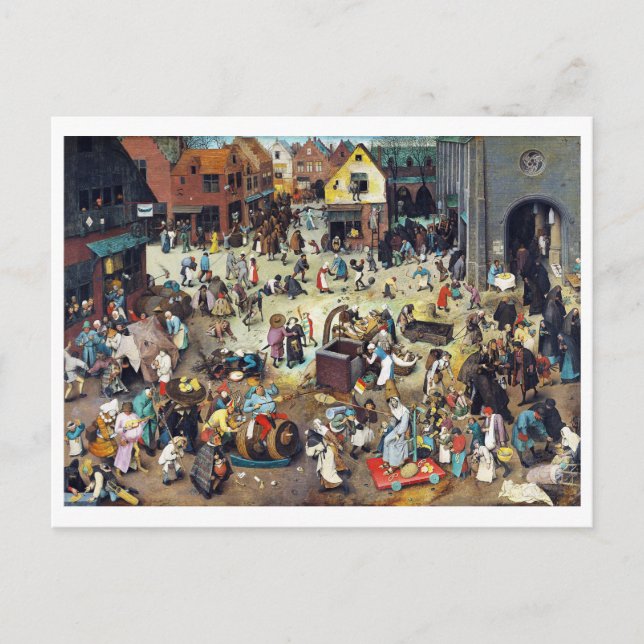 Kampen mellan karneval och utlånat, Bruegel Vykort (Framsida)