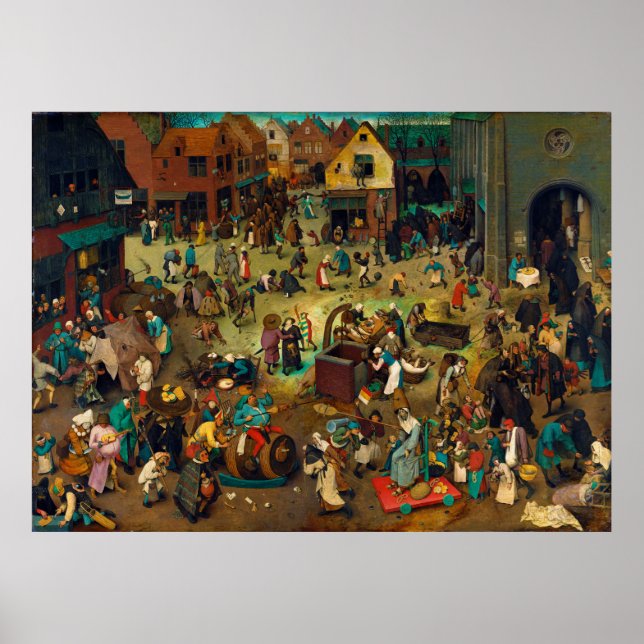 Kampen mellan karneval och utlåning (1559) poster (Framsidan)