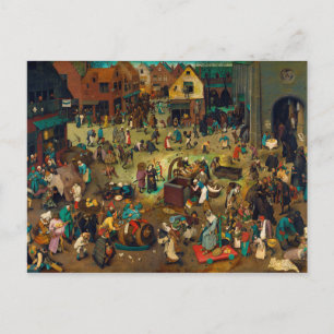 Kampen mellan karneval och utlåning (1559) vykort