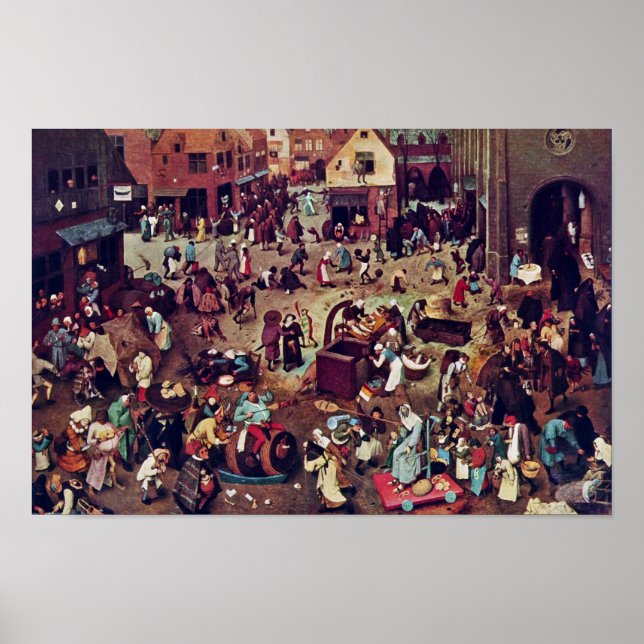 Kampen mellan karneval och utlåning, genom Bruegel Poster (Framsidan)