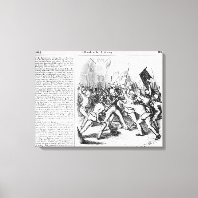 Kampen mellan republikanerna och parlamentet canvastryck (Framsida)