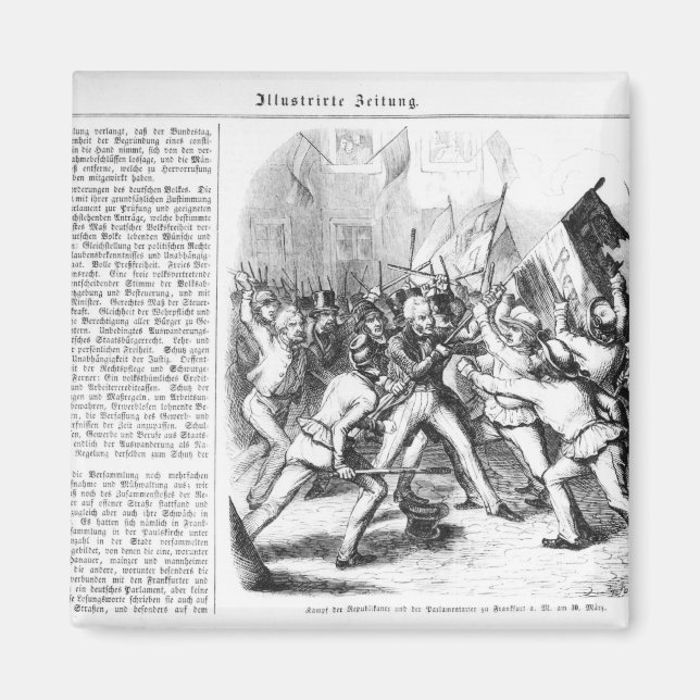 Kampen mellan republikanerna och parlamentet magnet (Framsidan)