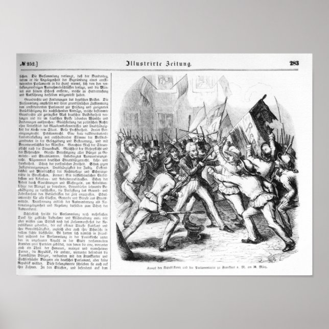 Kampen mellan republikanerna och parlamentet poster (Framsidan)