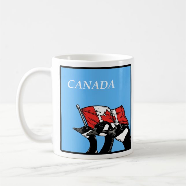 Kampen mot Argen Canadian Geese Patriotic Canada Kaffemugg (Vänster)