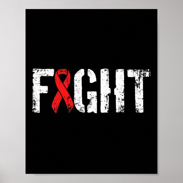 Kampen mot blodcancer - Röd medvetenhet från Stil- Poster (Framsidan)