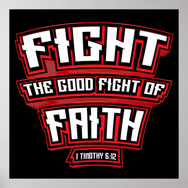 Kampen mot Bran Faith Christian Verse Poster (Framsidan)