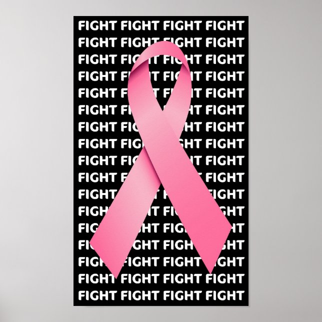 Kampen mot bröstcancer Pink Ribbon Poster (Framsidan)