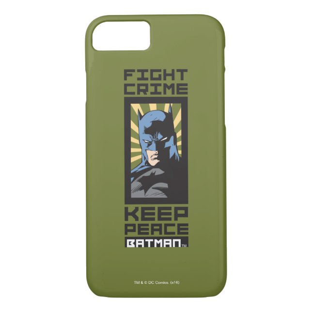 Kampen mot brottslighet - Behålla Peace - Batman Case-Mate iPhone Skal (Baksida)