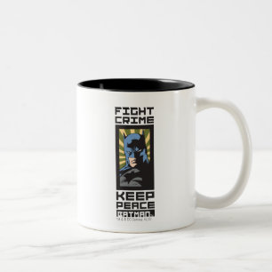 Kampen mot brottslighet - Behålla Peace - Batman Två-Tonad Mugg