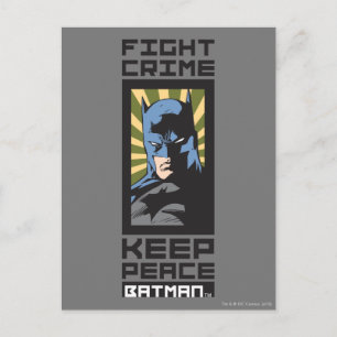 Kampen mot brottslighet - Behålla Peace - Batman Vykort