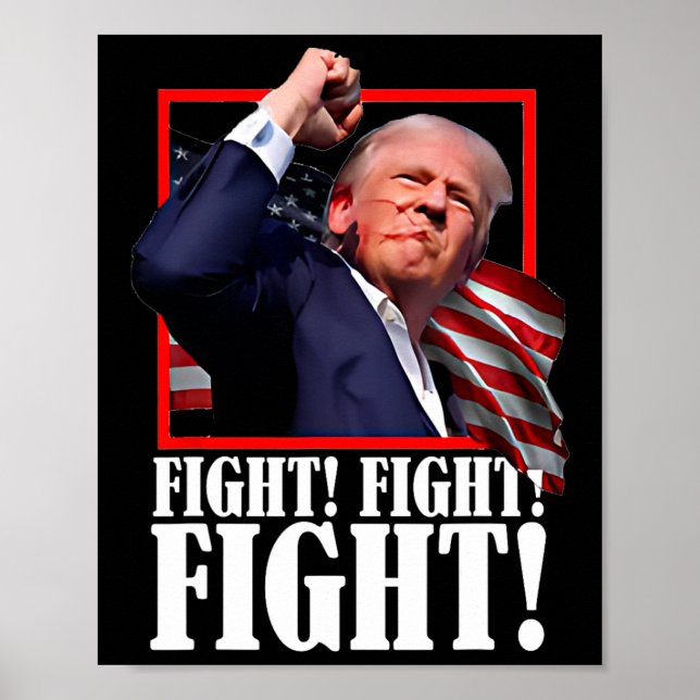 Kampen mot Butler Pennsylvania Trump Rally Today T Poster (Framsidan)