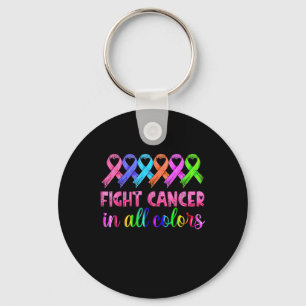 Kampen mot cancer i alla bröstcancerformer i Färg Nyckelring