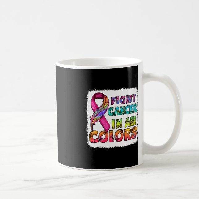 Kampen mot cancer i hela Färg bekämpar cancerluddr Kaffemugg (Höger)
