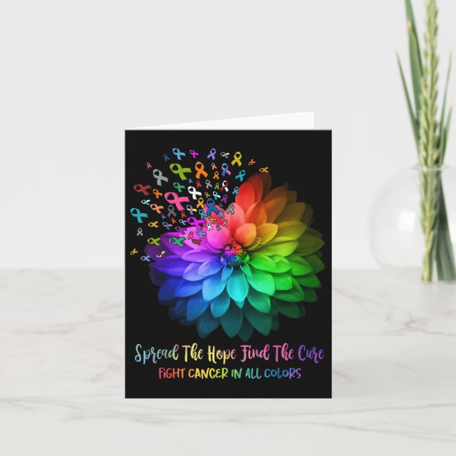 Kampen mot cancer i hela Färg breder ut sig hoppet Kort (Framsida)