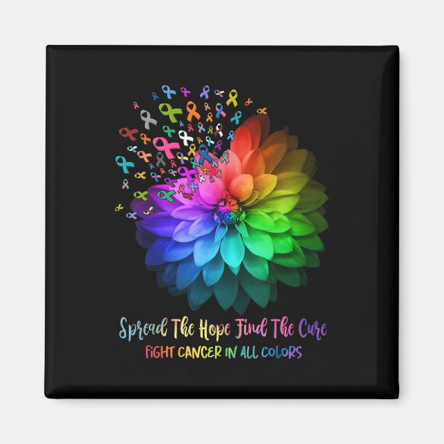 Kampen mot cancer i hela Färg breder ut sig hoppet Magnet (Framsidan)