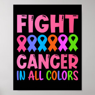 Kampen mot cancer i hela Färg Poster