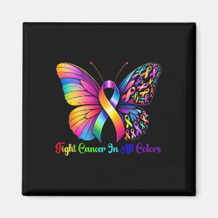 Kampen mot cancer i hela och varje Färg Magnet