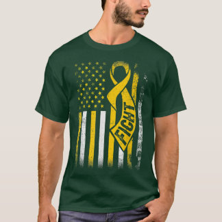 Kampen mot cancer Survivor USA Flagga Childness Ca T Shirt