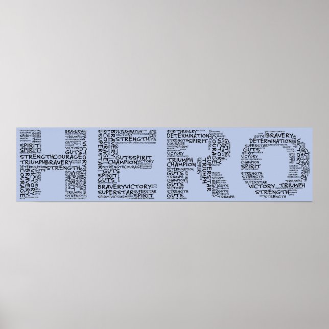 Kampen mot cancer (svart text) poster (Framsidan)