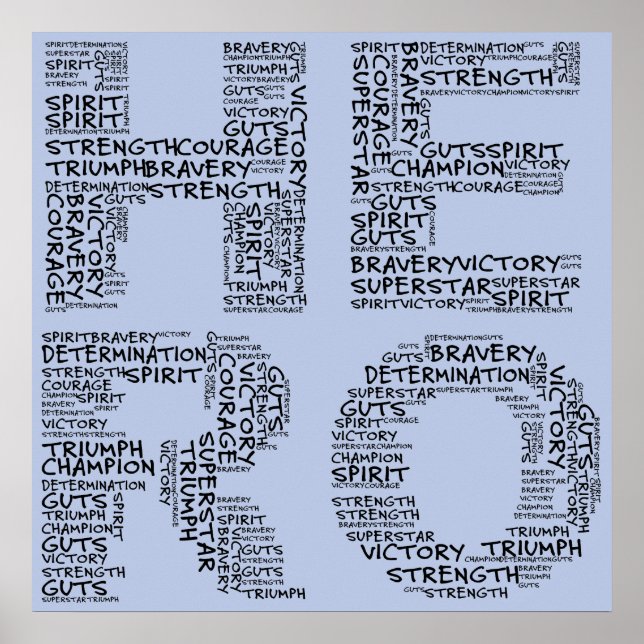 Kampen mot cancer (svart text) poster (Framsidan)