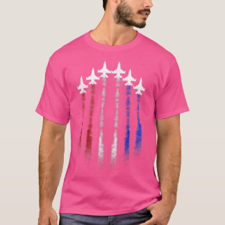 Kampen mot den amerikanska Flagga Jet Patriot Lyck T Shirt