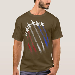 Kampen mot den amerikanska Flagga Jet Patriot Lyck T Shirt