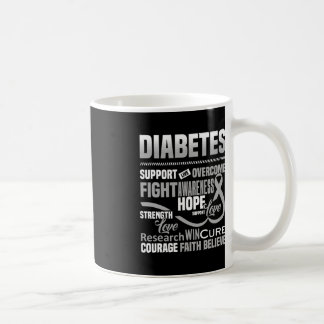 Kampen mot diabetesmedvetandehöjande åtgärder hopp kaffemugg