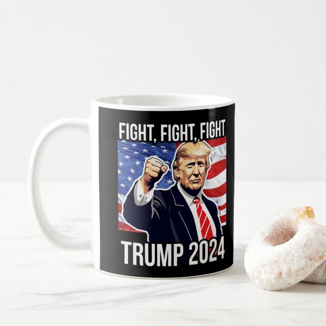 Kampen mot Donald Trump 2024 American Flagga Kaffemugg (Med munk)