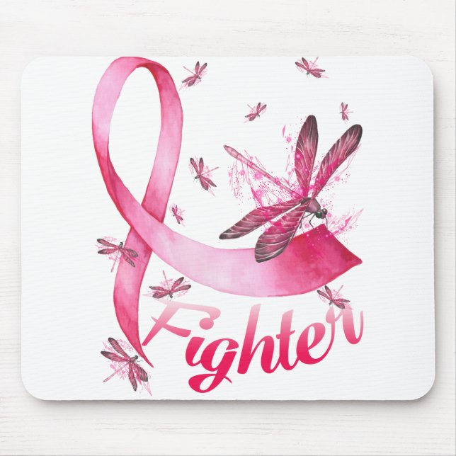 Kampen mot Dragonfly Rosa Ribbon Breast Cancer Musmatta (Framsidan)