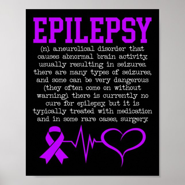 Kampen mot epilepsi Medvetenhet om epilepsi Månad Poster (Framsidan)