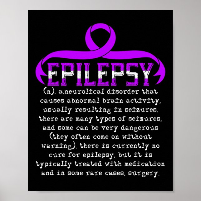 Kampen mot epilepsi Medvetenhet om epilepsi Månad Poster (Framsidan)