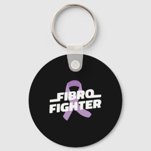 Kampen mot fibromyalgia Lila Ribbon Nyckelring