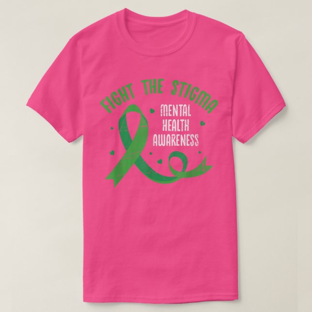Kampen mot Grönten Stigma Mental Health Awareness  T Shirt (Design framsida)
