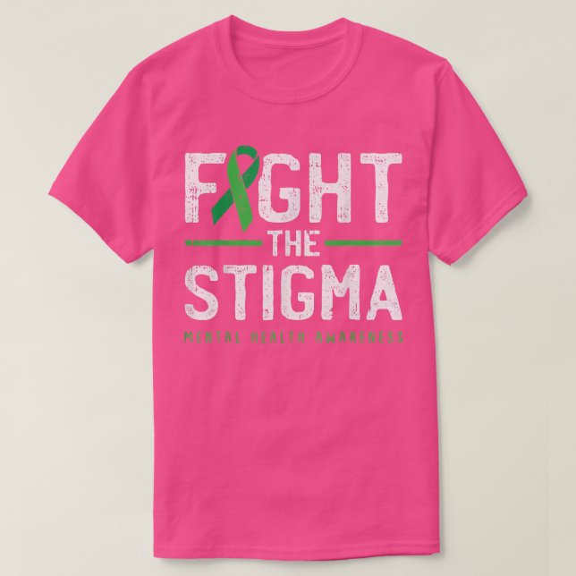 Kampen mot Grönten Stigma Mental Health Awareness  T Shirt (Design framsida)