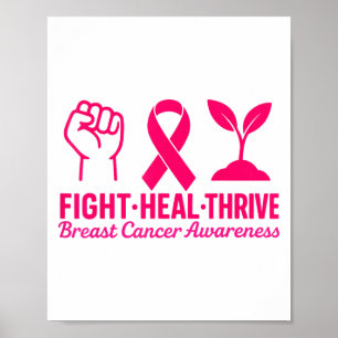 Kampen mot hälsorisker Bröstcancer Medvetenhet om Poster