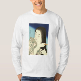 Kampen mot hennes hår (vackra asiatiska kvinnor) ( t shirt