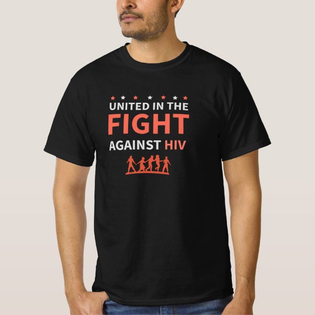 Kampen mot hiv-smittan - Medvetenhet, stöd och häl T Shirt (Framsida)